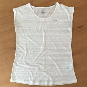 Nike white dri-fit sleeveless top